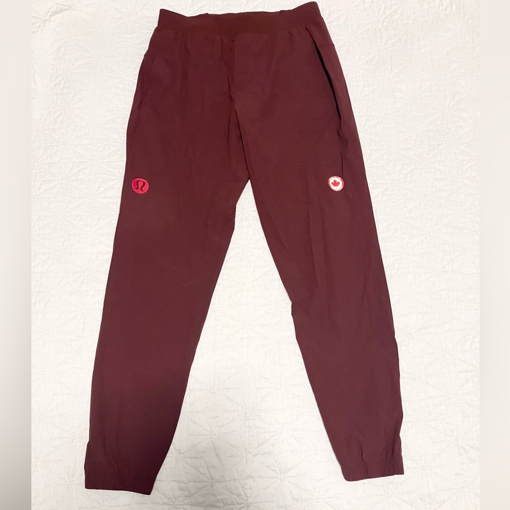 lululemon athletica Men's Maroon Joggers size medium Canada Olympics